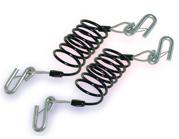 Demco 9523003 Coiled Safety Cables with Hooks 86 in