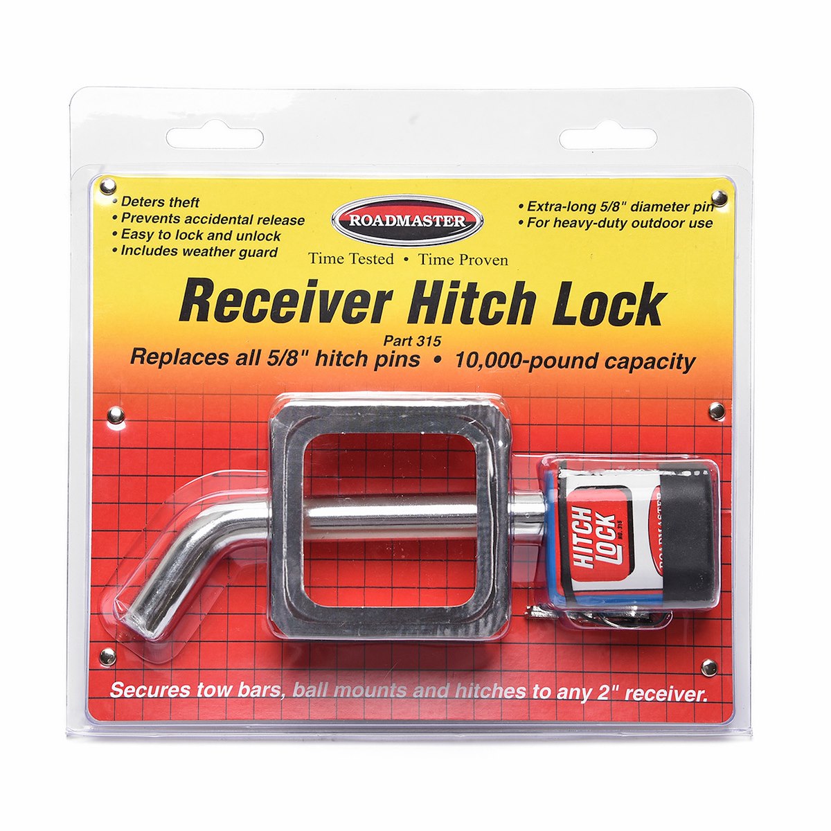 Roadmaster Trailer Hitch Pin – Bent Pin, 5/8 Inch Diameter, Extended Shank Length