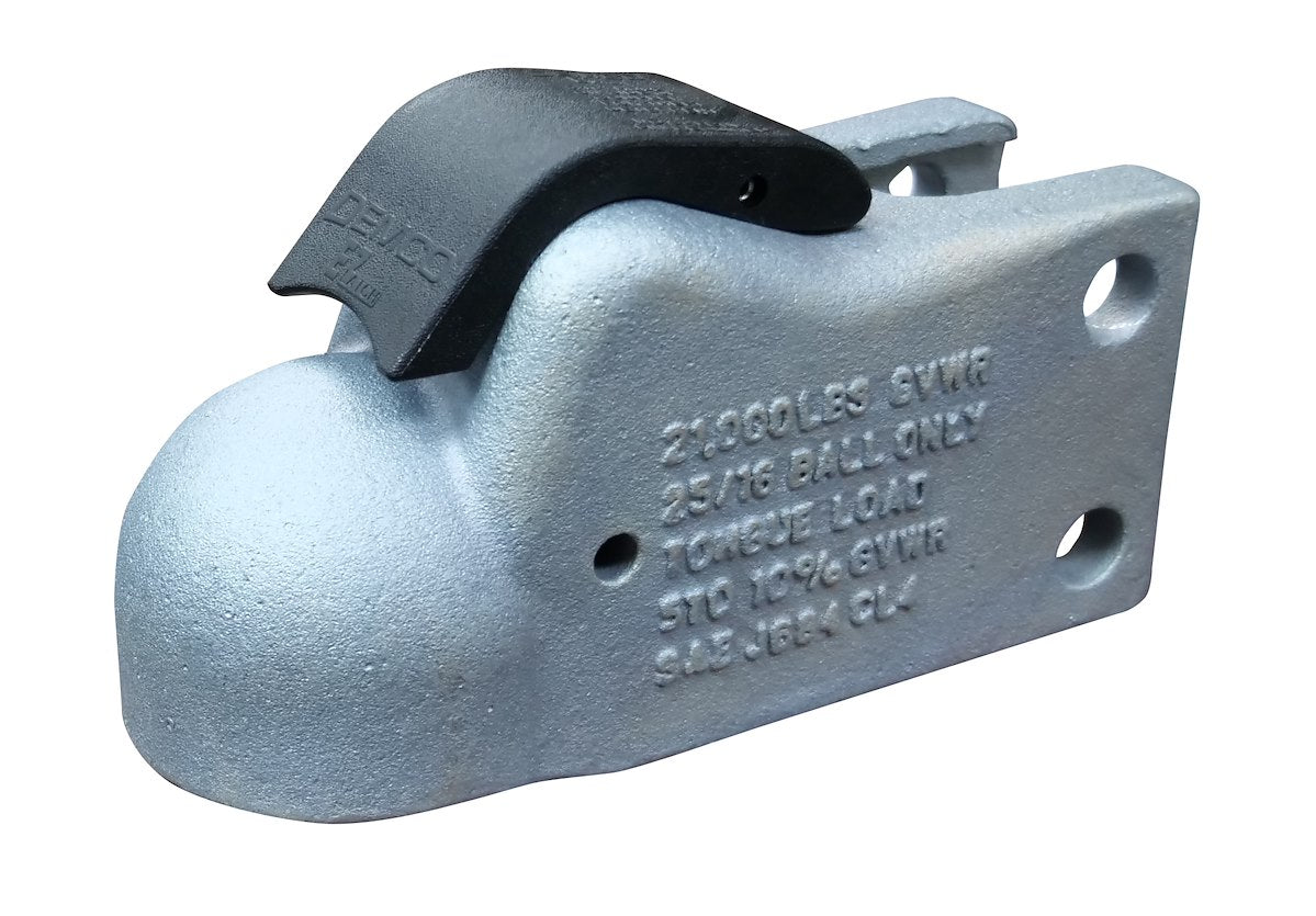 Demco Trailer Coupler – Class V Straight Tongue, Use With 2-5/16 Inch Ball, Bolt-On Channel Mount