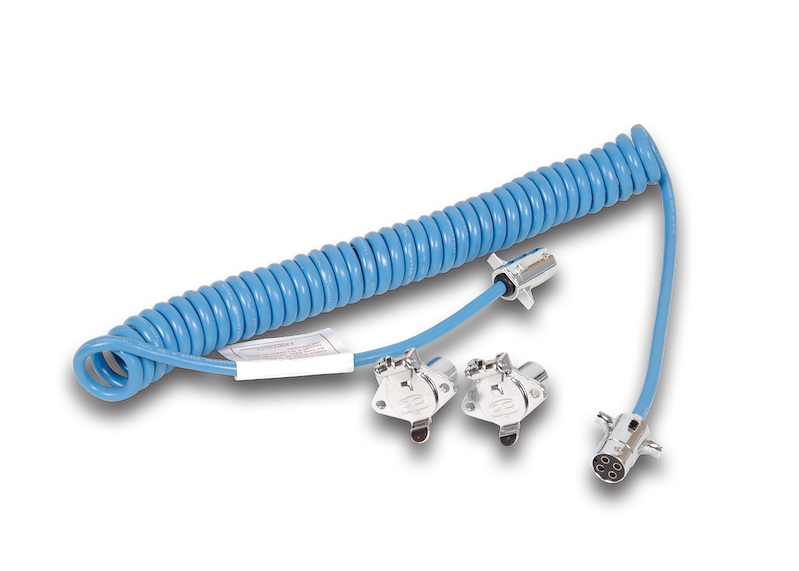 Demco 9523004 4-Way Coiled Lighting Cable with 2 Receptacles