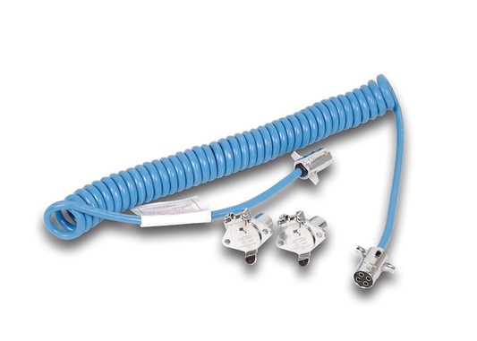 Demco 9523004 4-Way Coiled Lighting Cable with 2 Receptacles