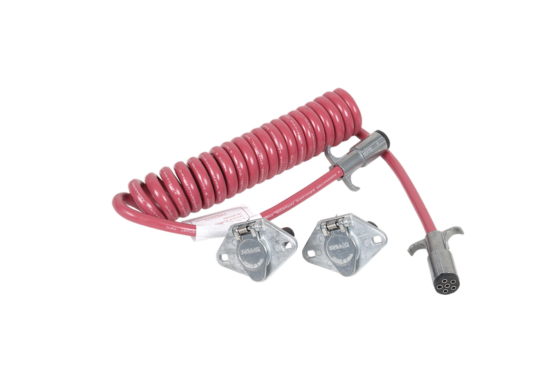 Demco 9523006 6-Way Coiled Lighting Cable with 2 Receptacles