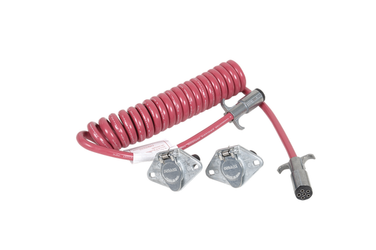 Demco 9523006 6-Way Coiled Lighting Cable with 2 Receptacles