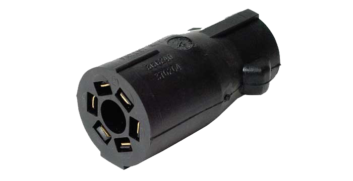 Demco 9523053 7-to-6 RV Adapter – 7-Way Blade to 6-Way Round
