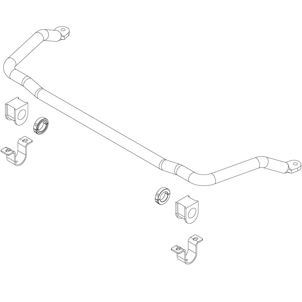 Roadmaster Stabilizer Bar – 1-1/2 Inch Front Bar Diameter, Cadmium Plated, Chromoly Steel