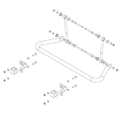 Roadmaster Stabilizer Bar – 1-3/4 Inch Front Bar Diameter, Cadmium Plated, Chromoly Steel – view 2