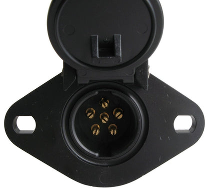 Roadmaster Trailer Wiring Connector – Vehicle Side, 6 Pin, Plastic Housing – view 2