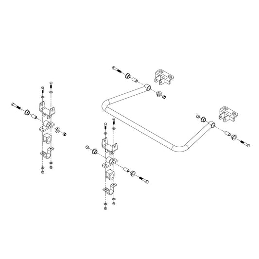 Roadmaster Stabilizer Bar – 1-3/4 Inch Front Bar Diameter, Cadmium Plated, Chromoly Steel