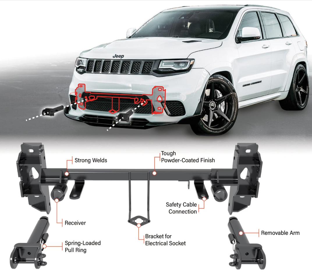 Roadmaster Direct-Connect Tow Bar Base Plate – 2024-2025 Jeep Wrangler JL / 2026 Jeep Wrangler – view 2