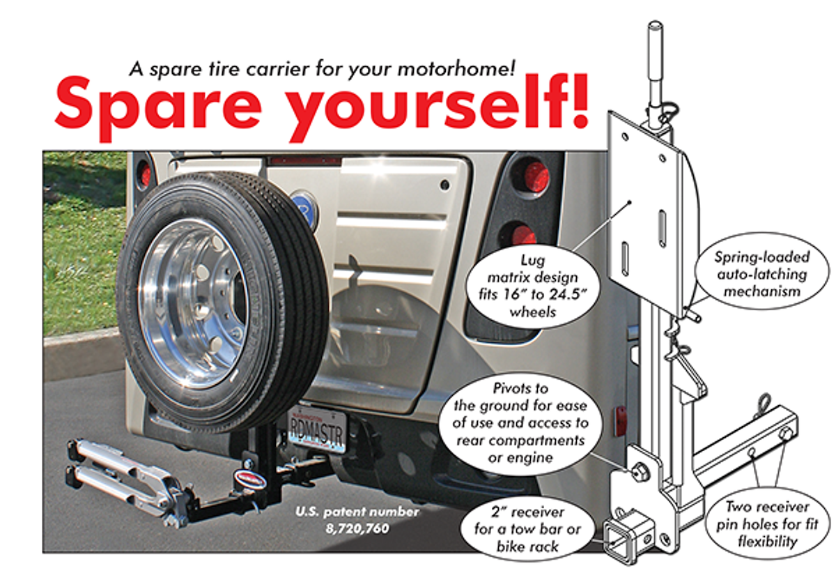 Roadmaster Spare Tire Carrier – Universal Fit, Powder Coated, 10000 Pound Maximum Capacity – view 4